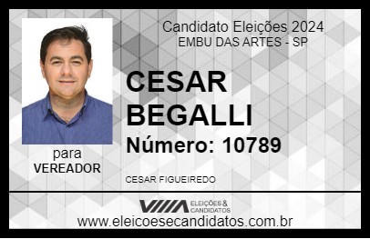 Candidato CESAR BEGALLI 2024 - EMBU DAS ARTES - Eleições