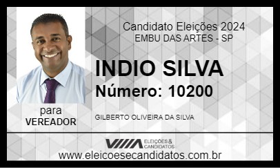 Candidato INDIO SILVA 2024 - EMBU DAS ARTES - Eleições