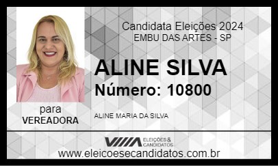 Candidato ALINE SILVA  2024 - EMBU DAS ARTES - Eleições