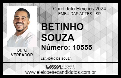 Candidato BETINHO SOUZA 2024 - EMBU DAS ARTES - Eleições