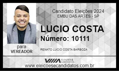 Candidato LUCIO COSTA 2024 - EMBU DAS ARTES - Eleições