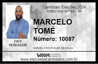 Candidato MARCELO TOMÉ 2024 - EMBU DAS ARTES - Eleições