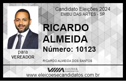 Candidato RICARDO ALMEIDA 2024 - EMBU DAS ARTES - Eleições