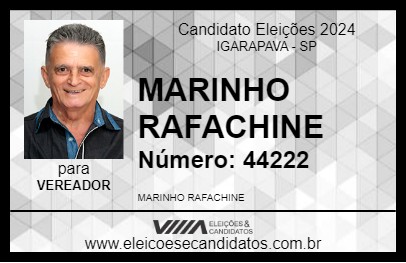 Candidato MARINHO RAFACHINE 2024 - IGARAPAVA - Eleições