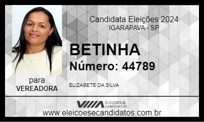 Candidato BETINHA 2024 - IGARAPAVA - Eleições