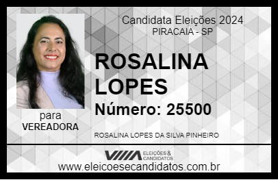 Candidato ROSALINA LOPES 2024 - PIRACAIA - Eleições