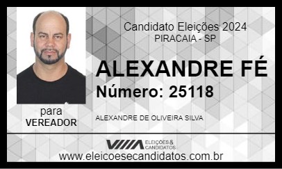 Candidato ALEXANDRE FÉ 2024 - PIRACAIA - Eleições