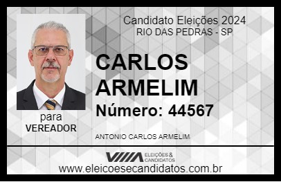 Candidato CARLOS ARMELIM  2024 - RIO DAS PEDRAS - Eleições