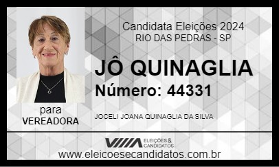 Candidato JÔ QUINAGLIA 2024 - RIO DAS PEDRAS - Eleições