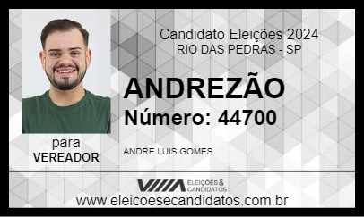 Candidato ANDREZÃO  2024 - RIO DAS PEDRAS - Eleições