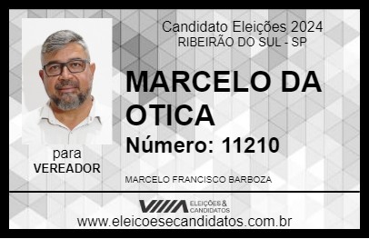 Candidato MARCELO DA OTICA 2024 - RIBEIRÃO DO SUL - Eleições