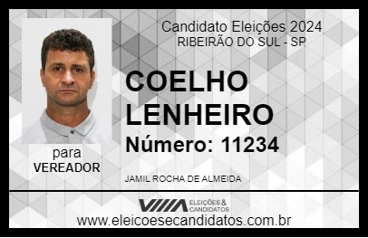 Candidato COELHO LENHEIRO 2024 - RIBEIRÃO DO SUL - Eleições