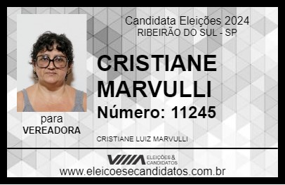 Candidato CRISTIANE MARVULLI 2024 - RIBEIRÃO DO SUL - Eleições