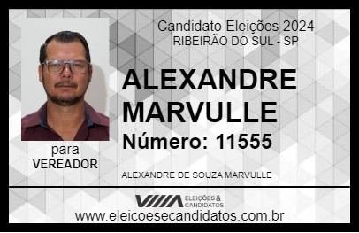 Candidato ALEXANDRE MARVULLE 2024 - RIBEIRÃO DO SUL - Eleições