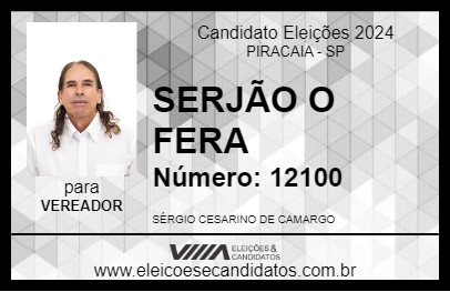 Candidato SERJÃO O FERA 2024 - PIRACAIA - Eleições