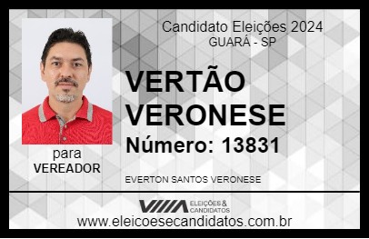 Candidato VERTÃO VERONESE 2024 - GUARÁ - Eleições