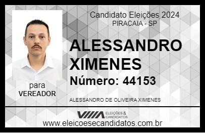 Candidato ALESSANDRO XIMENES 2024 - PIRACAIA - Eleições