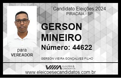 Candidato GERSON MINEIRO 2024 - PIRACAIA - Eleições