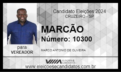 Candidato MARCÃO 2024 - CRUZEIRO - Eleições