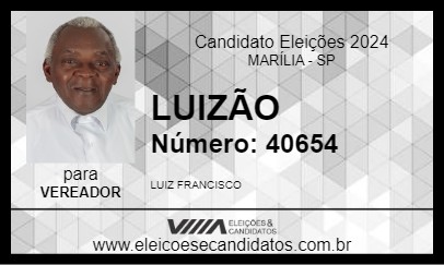 Candidato LUIZÃO 2024 - MARÍLIA - Eleições