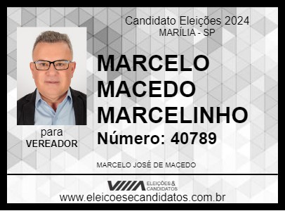 Candidato MARCELO MACEDO  MARCELINHO  2024 - MARÍLIA - Eleições