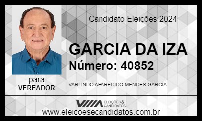 Candidato GARCIA DA IZA 2024 - MARÍLIA - Eleições