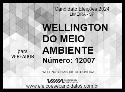 Candidato WELLINGTON DO MEIO AMBIENTE 2024 - LIMEIRA - Eleições