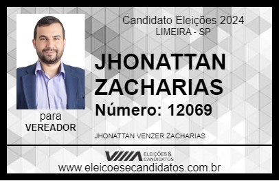 Candidato JHONATTAN ZACHARIAS 2024 - LIMEIRA - Eleições