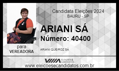 Candidato ARIANI SÁ 2024 - BAURU - Eleições