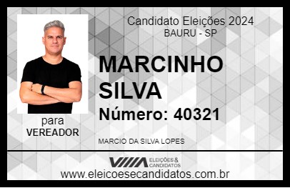 Candidato MARCINHO SILVA 2024 - BAURU - Eleições