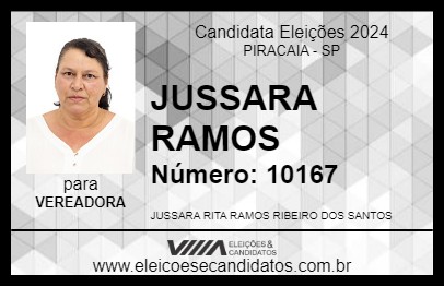 Candidato JUSSARA RAMOS 2024 - PIRACAIA - Eleições