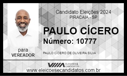 Candidato PAULO CÍCERO 2024 - PIRACAIA - Eleições