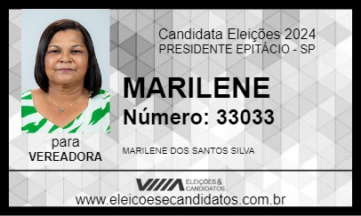 Candidato MARILENE 2024 - PRESIDENTE EPITÁCIO - Eleições