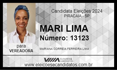 Candidato MARI LIMA 2024 - PIRACAIA - Eleições