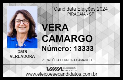 Candidato VERA CAMARGO 2024 - PIRACAIA - Eleições