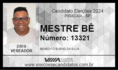 Candidato MESTRE BÊ 2024 - PIRACAIA - Eleições