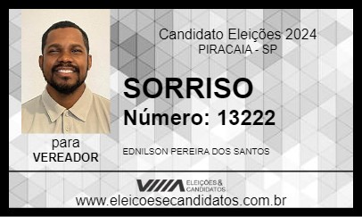 Candidato SORRISO 2024 - PIRACAIA - Eleições