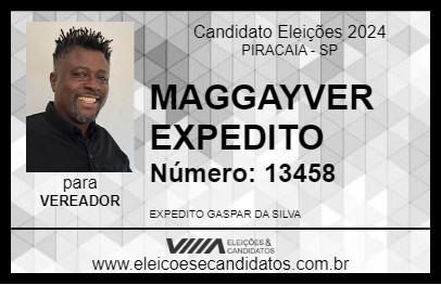 Candidato MAGGAYVER EXPEDITO 2024 - PIRACAIA - Eleições