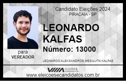 Candidato LEONARDO KALFAS 2024 - PIRACAIA - Eleições