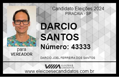 Candidato DARCIO SANTOS 2024 - PIRACAIA - Eleições