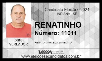 Candidato RENATINHO 2024 - INDIANA - Eleições