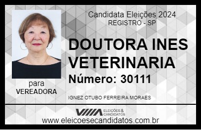 Candidato DOUTORA INES VETERINARIA 2024 - REGISTRO - Eleições