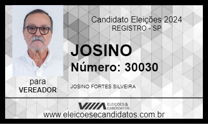 Candidato JOSINO 2024 - REGISTRO - Eleições