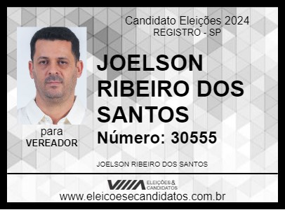 Candidato JOELSON RIBEIRO DOS SANTOS 2024 - REGISTRO - Eleições