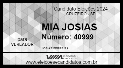 Candidato MIA JOSIAS 2024 - CRUZEIRO - Eleições