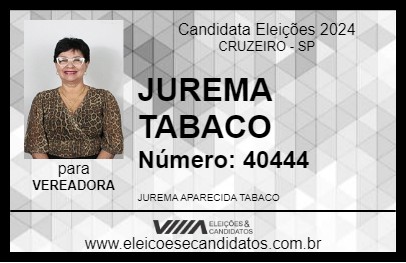 Candidato JUREMA TABACO 2024 - CRUZEIRO - Eleições