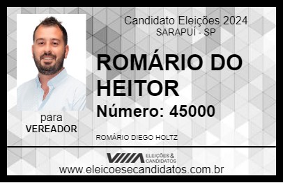 Candidato ROMÁRIO DO HEITOR 2024 - SARAPUÍ - Eleições