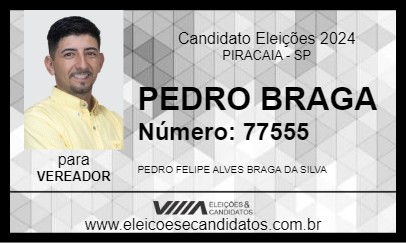 Candidato PEDRO BRAGA 2024 - PIRACAIA - Eleições