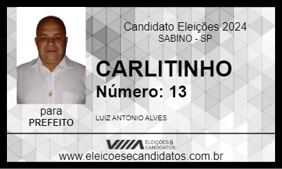 Candidato CARLITINHO 2024 - SABINO - Eleições