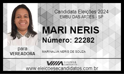 Candidato MARI NERIS 2024 - EMBU DAS ARTES - Eleições